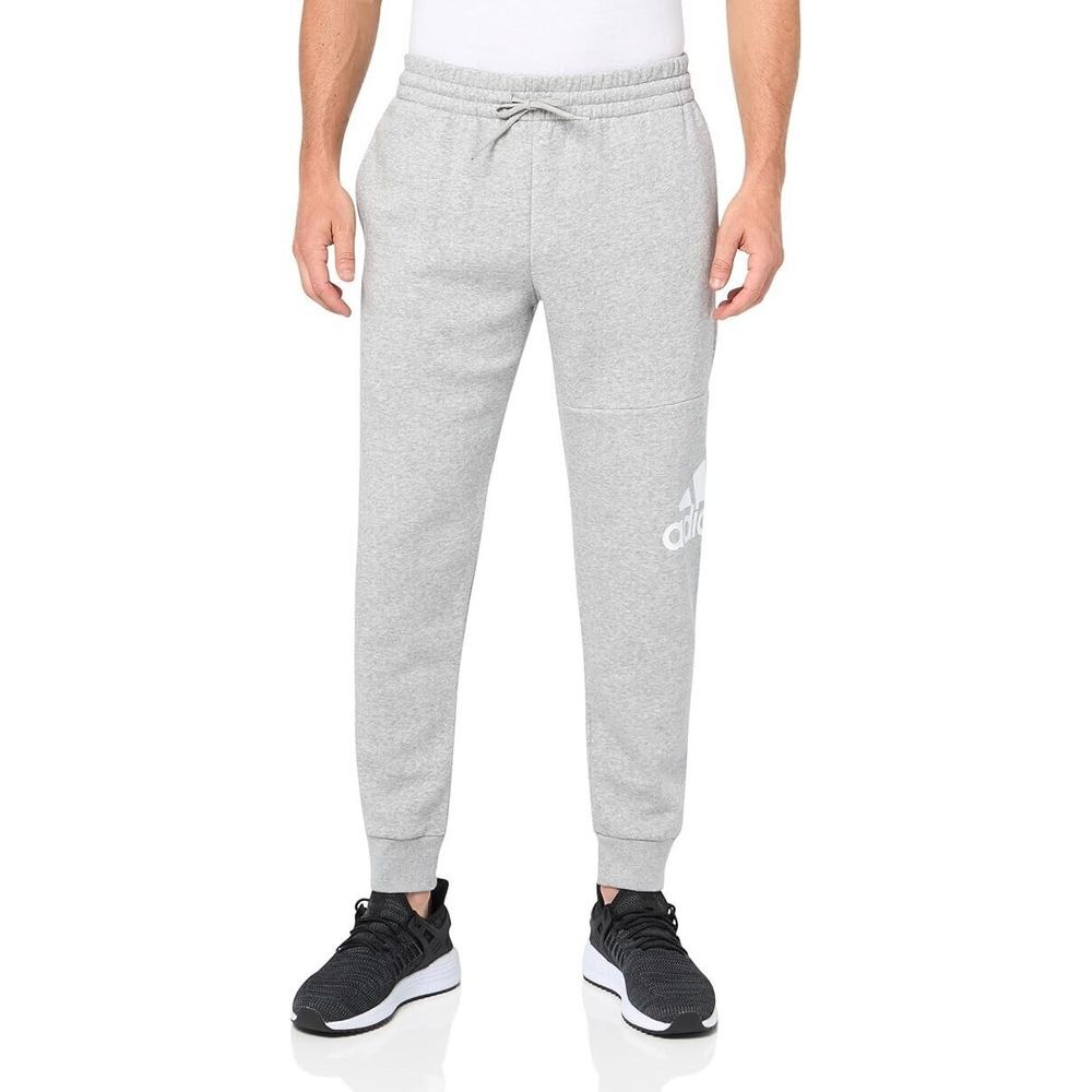 Adidas Men's Essentials Fleece Tapered Cuff Big Logo Pants 3XL Tall Grey Heather